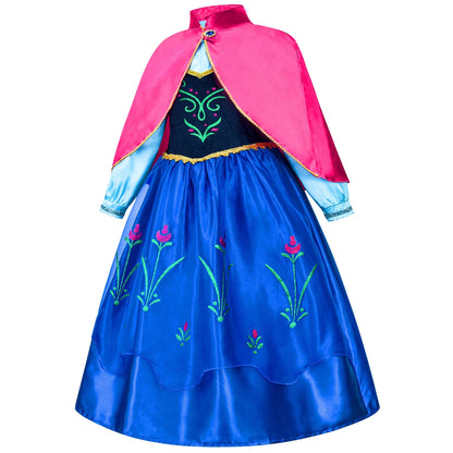 Avady Princess Dress for Girls Princess Costumes Kids Cosplay Dress Up Party Halloween Outfits 2t 3t