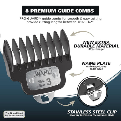 Wahl USA Rechargeable Lithium Ion 2.0 Beard Trimmer for Men - Facial Hair Trimmer with Precision T Blade for Grooming, Detailing Head, Light Touch Ups, Ear Nose & Eyebrow Model 9886-300