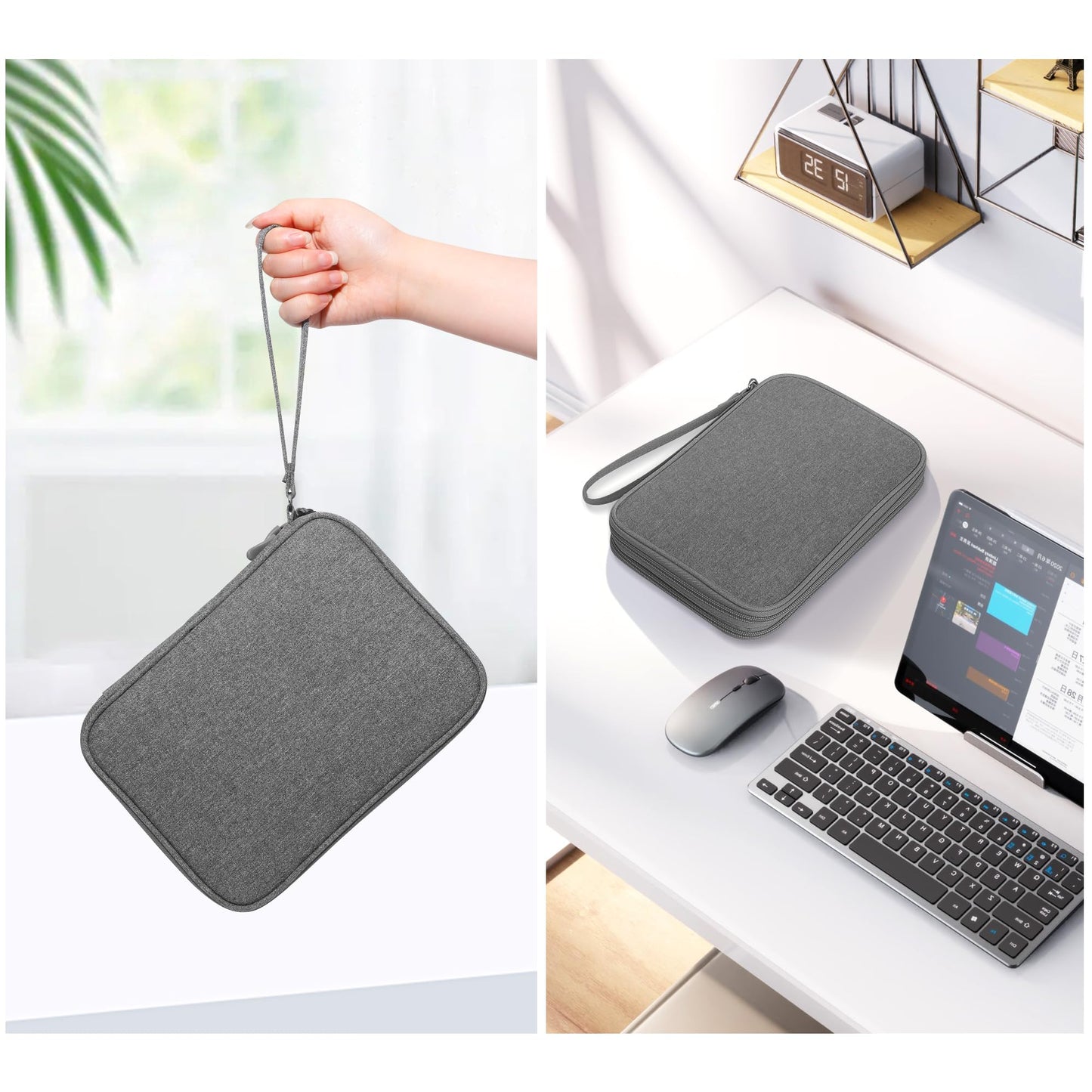 CILLA Electronics Organizer Travel, Travel Cord Organizer Case, Compact Electronics Accessories Bag for Cable, Cord, Charger, Phone