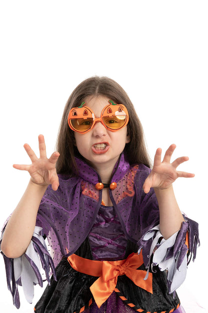 JOYIN 8 PCS Halloween Party Glasses for Kids, Funny Fake Sunglasses with Pumpkin Eyeball Design, One Size Terrifier Disguise Eyeglasses for Dress up Costume Accessories, Photo Booth Props Sunglasses