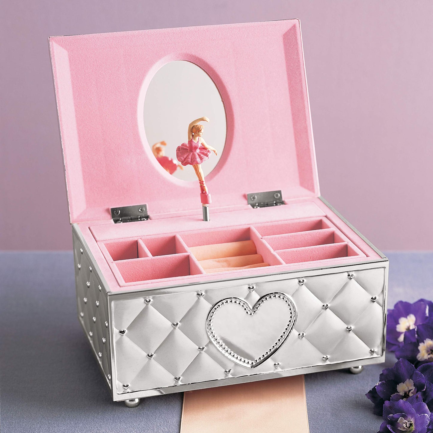 Lenox 6205231 Childhood Memories Musical Ballerina Jewelry Box, Metallic