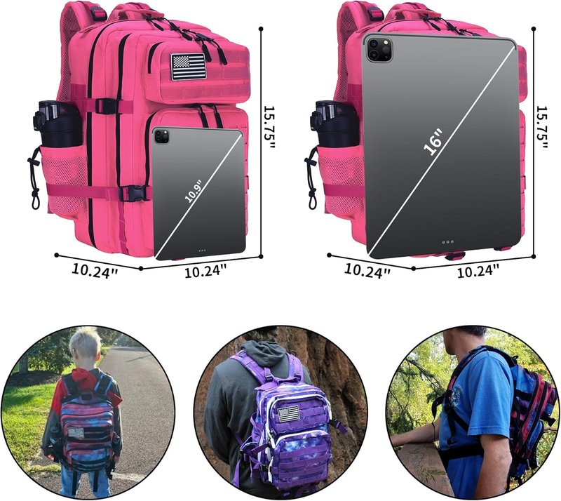 Military Tactical Backpack - 45L/25L Molle Assault Pack for Hiking | Unisex Daypack