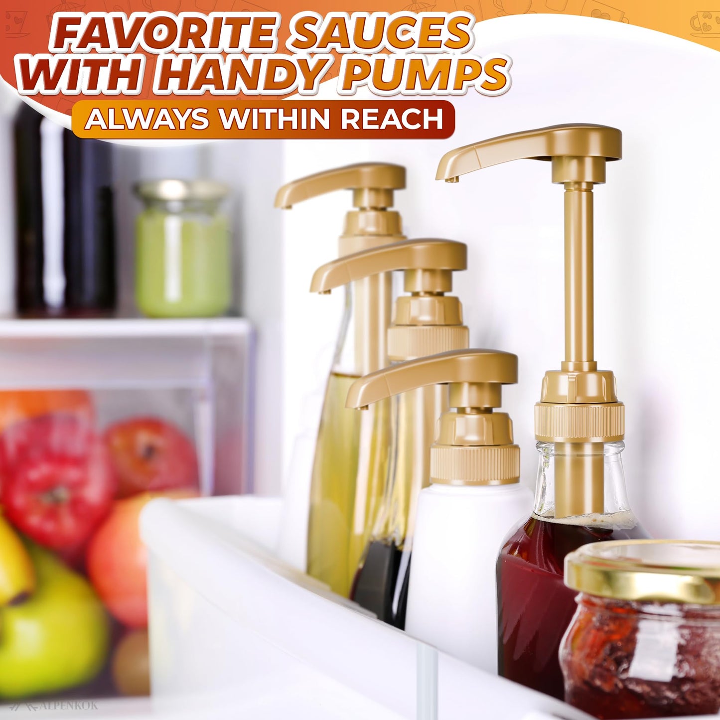 4 Pcs Coffee Syrup Pump Dispenser - Works as Skinny and Torani Syrup Pump - Precise Dispensing & Lockable Design, Fits Various 25.4 oz Bottles, Easy to Use & Clean, Ideal for Liquid & Pastes