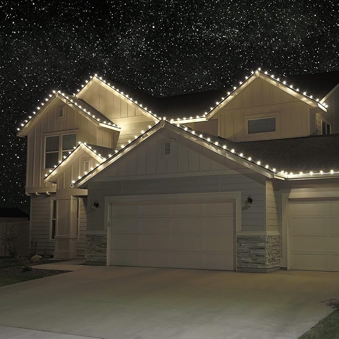 HLO Lighting Smooth C9 Christmas Lights | Orange LED Bulbs for Indoor & Outdoor Christmas Decor | Set of 25