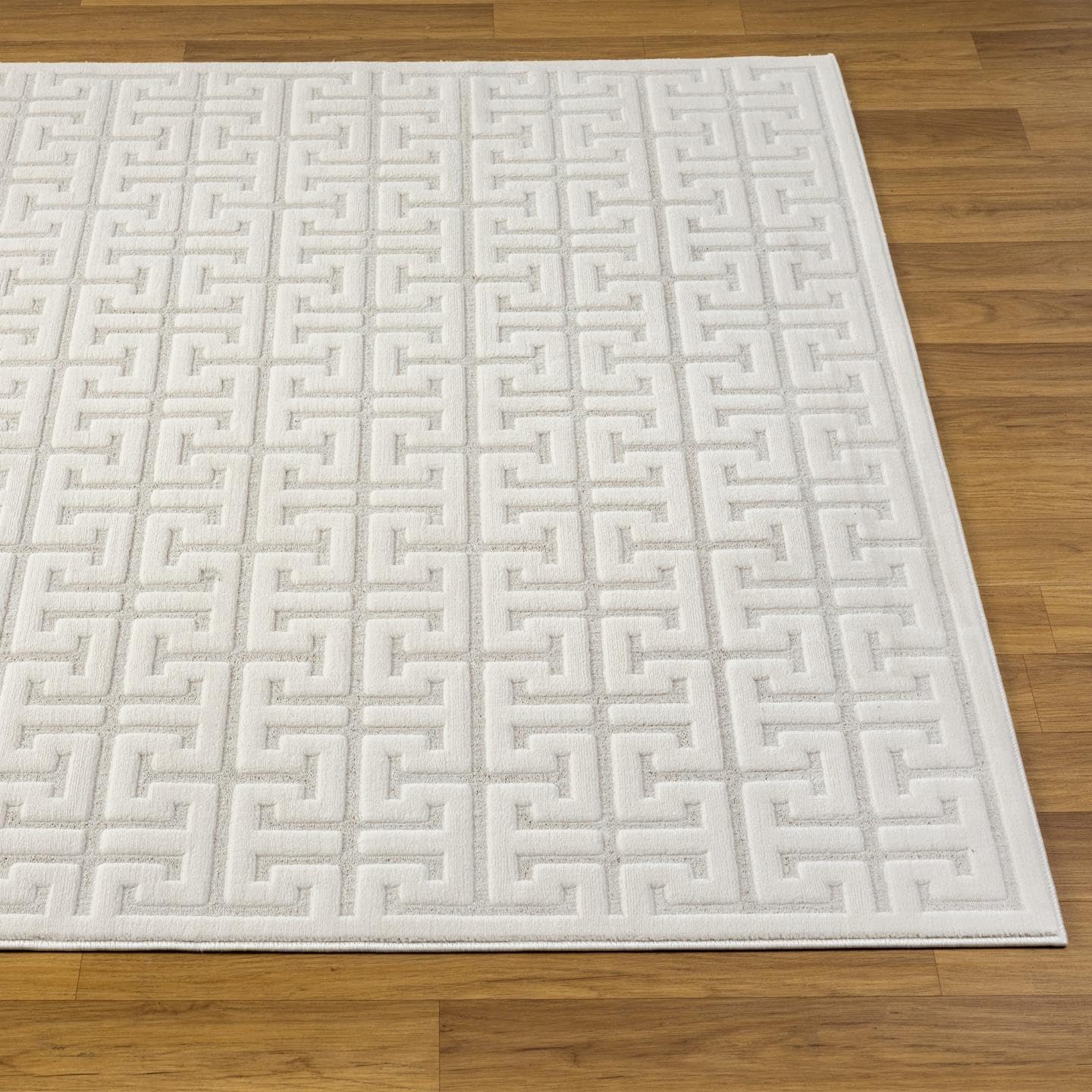 LUXE WEAVERS Modern Geometric Trellis Cream 5x7 Area Rug