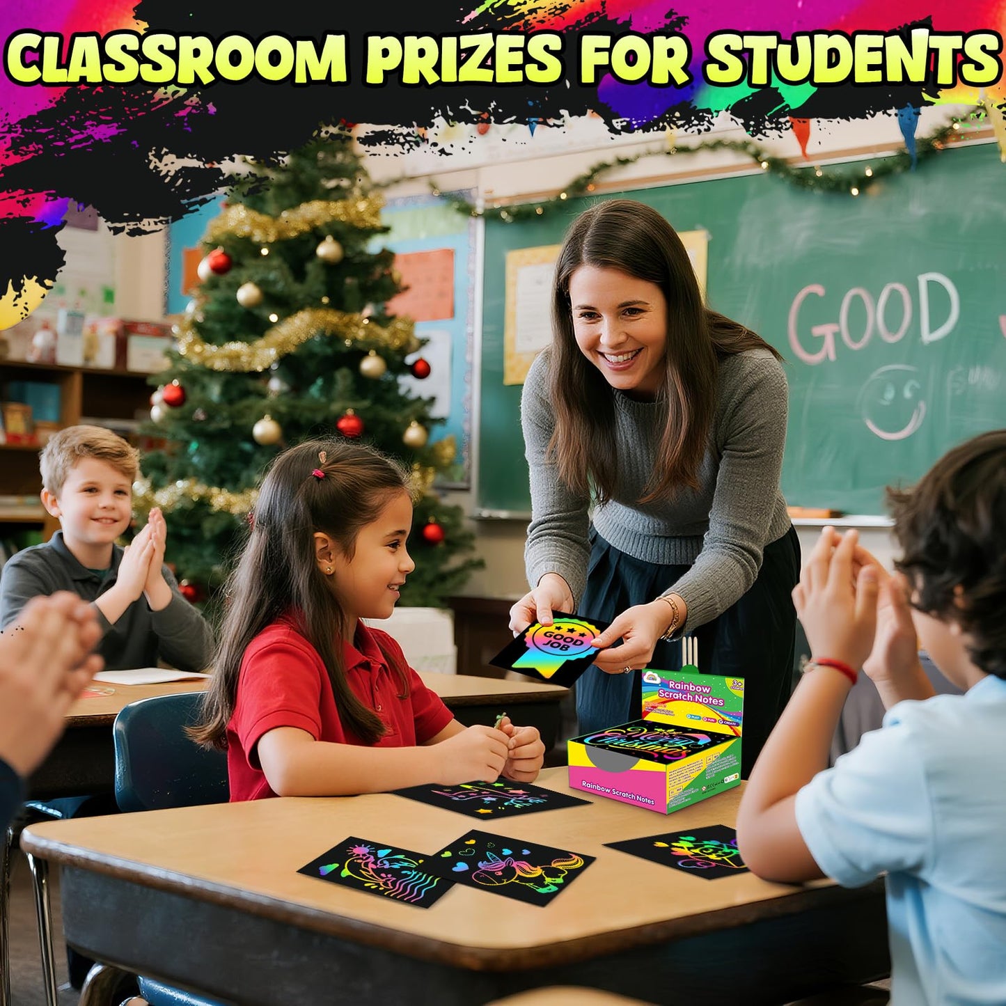 ZMLM 165 Rainbow Scratch Paper Art Crafts Mini Notes Stocking Stuffers for Kids Gifts 4 5 6 7 8 9 10 Years Old Girls Boys Students Teens Classroom Prizes School Supplies Birthday Party Toy Activity