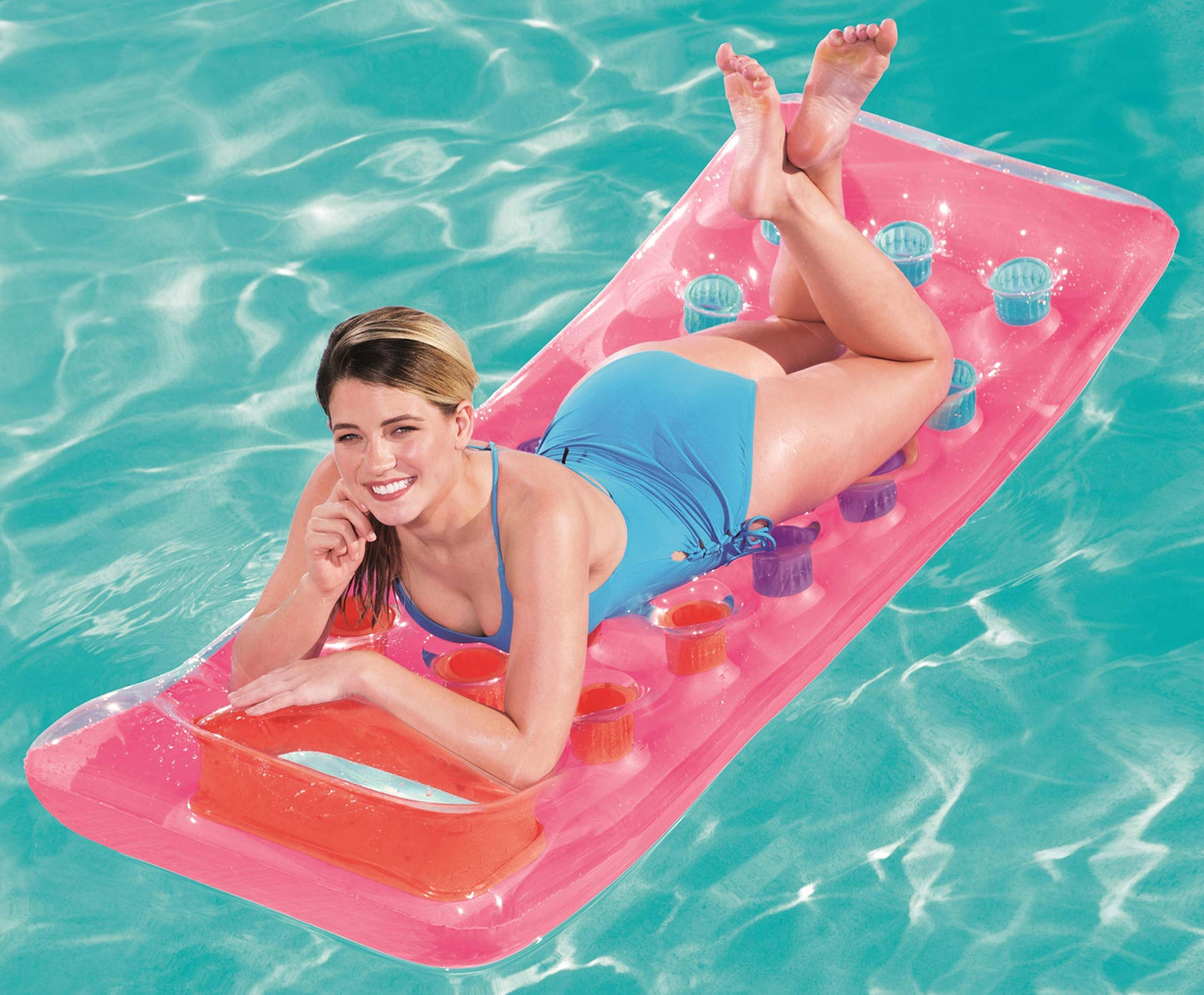 Bestway Fashion Lounge Air Mattress with Window 188 x 71 cm Assorted Colours