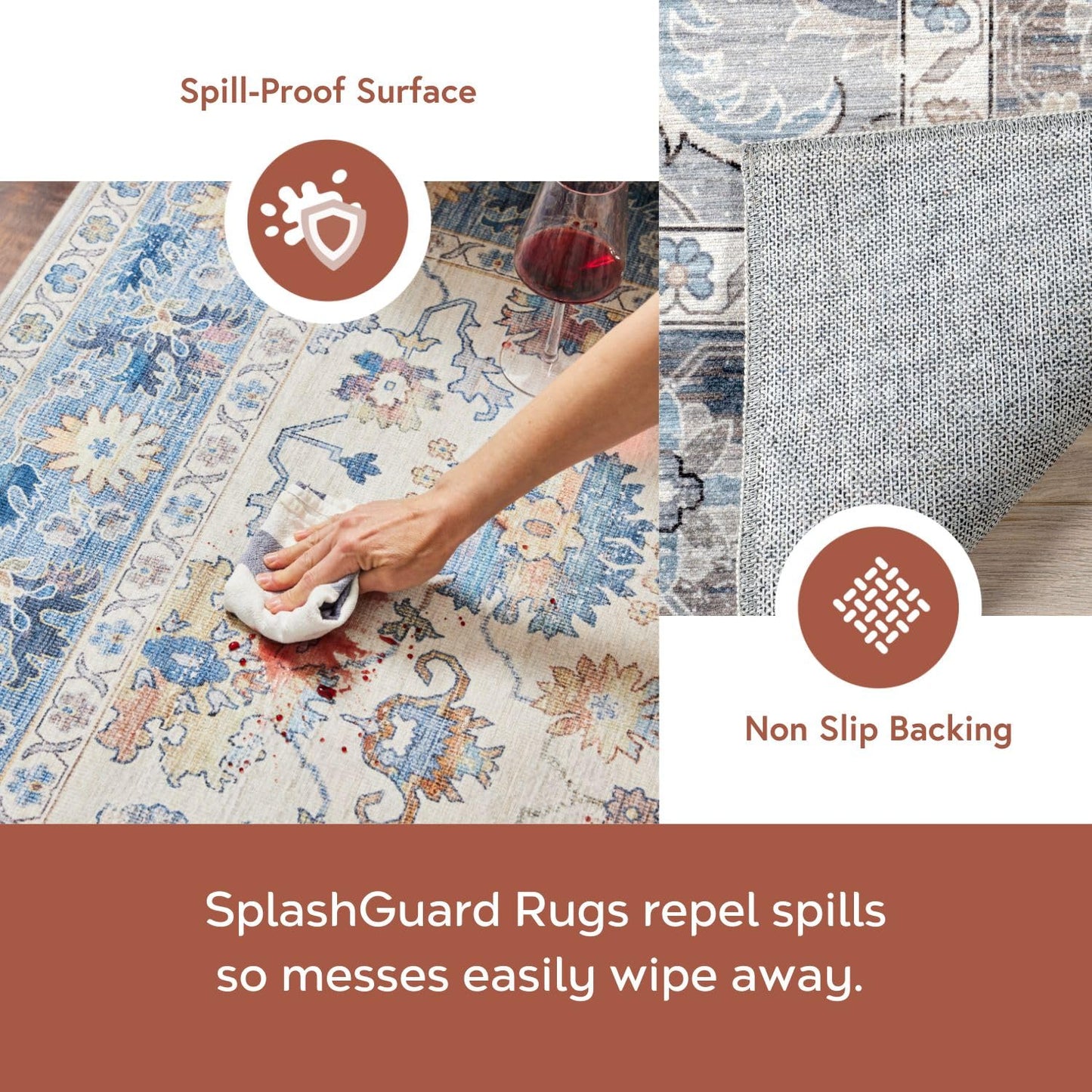 Nuloom Splashguard Grier Light Grey/Ivory, 6' x 9', Geometric, Soft and Cozy, High Traffic, Stain Resistant, Easy Clean, Durable, Machine Washable Area Rug for Bedroom, Living Room, Dining, Foyer