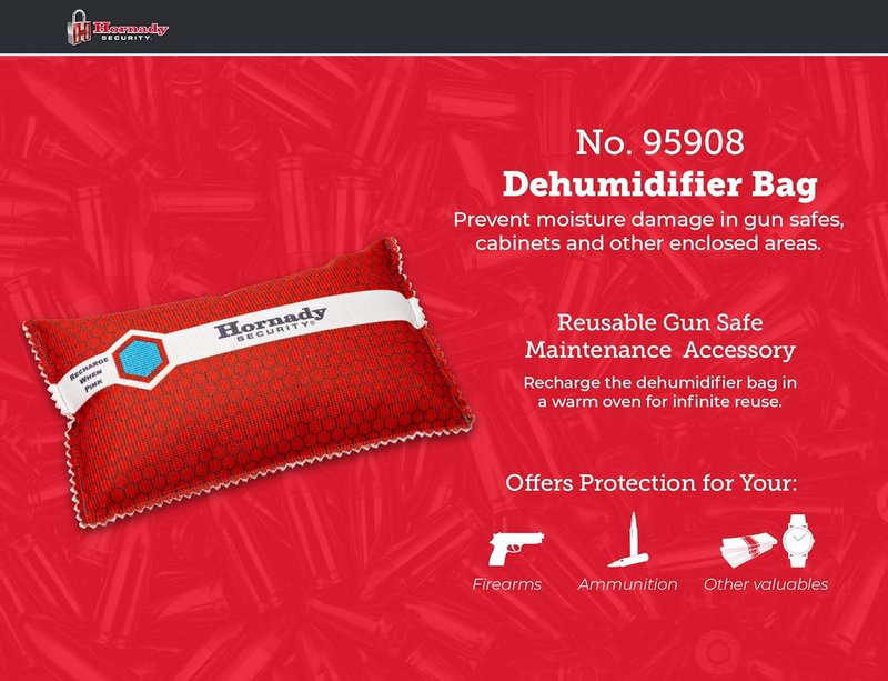 Hornady Reusable Dehumidifier Bag - 450G Moisture Absorber for Gun Safes | Prevents Damage to Firearms & Accessories, Black