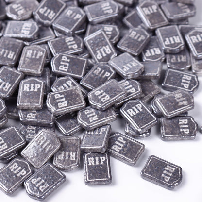 Tombstone Sprinkles for Cake Decorating, Silver Grey Sprinkles Perfect for Horror Dessert Party 3.52 Ounce