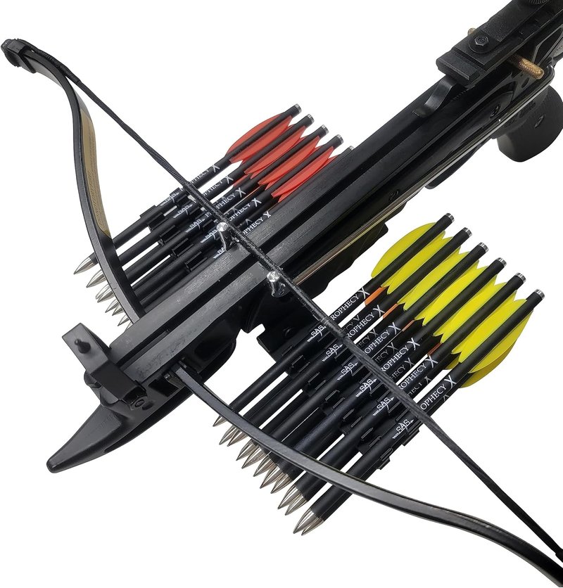 Pistol Crossbow Quiver - 3D Printed Holder for 12 Bolts | Weaver Mounting Kit