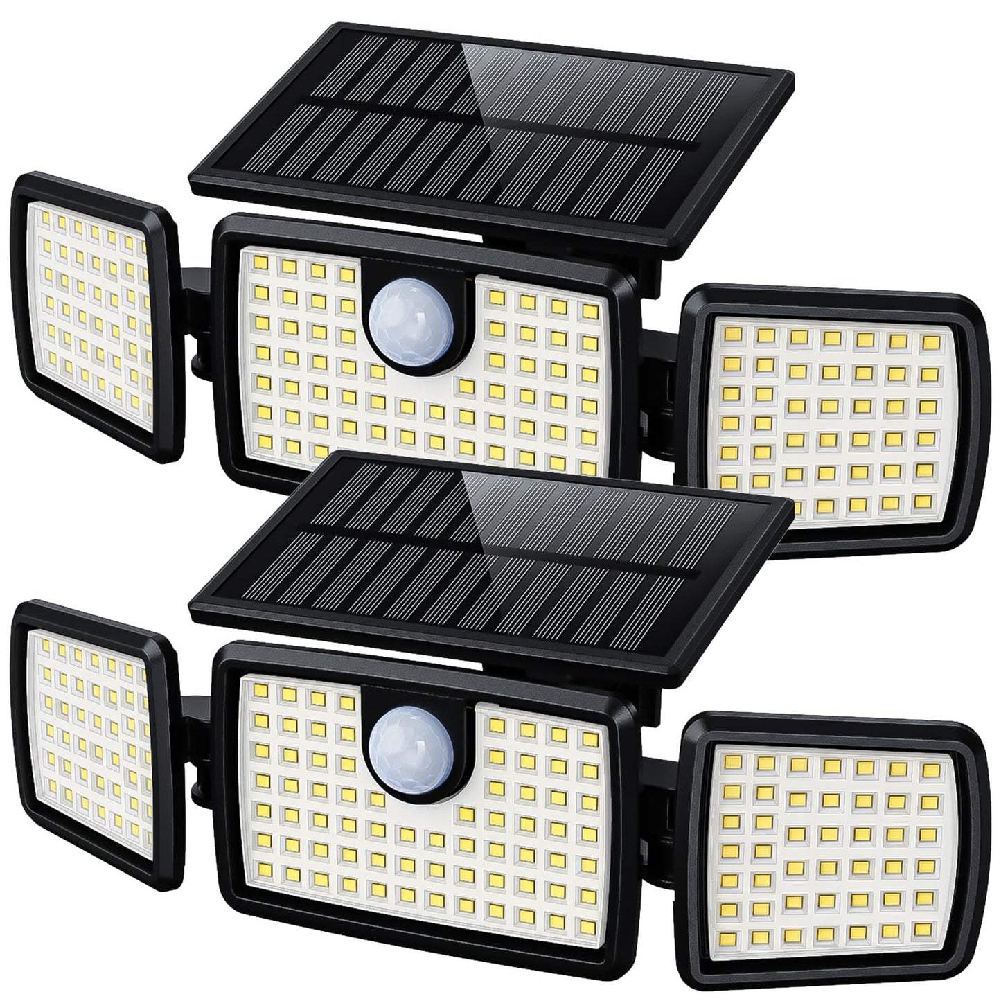 Solar Lights Outdoor Waterproof, Motion Sensor Flood Outside Lights with 2500LM High Brightness 270° Wide Angle, Outdoor Solar Lights IP65 for Yards, Patio, House, Garage (Non-Remote,2 Pack)