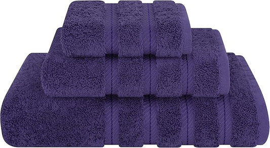 American Soft Linen Premium 3 Piece Towel Set, 1 Bath Towel 1 Hand Towel 1