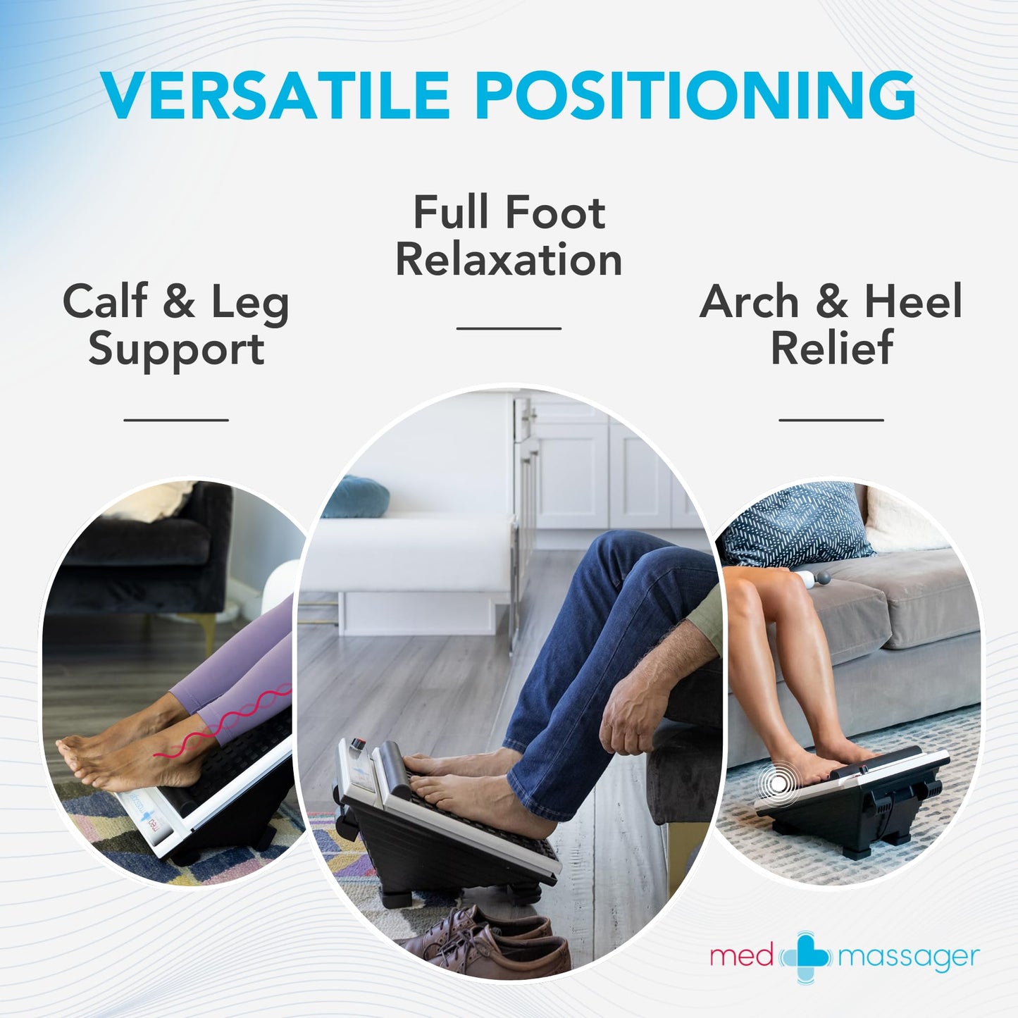 MedMassager Foot Massager Classic | Deep Tissue Massage Therapy, at-Home Massager, Dual Speed, Portable & Compact, Fast Relief from Neuropathy, Improves Blood Circulation MMF08
