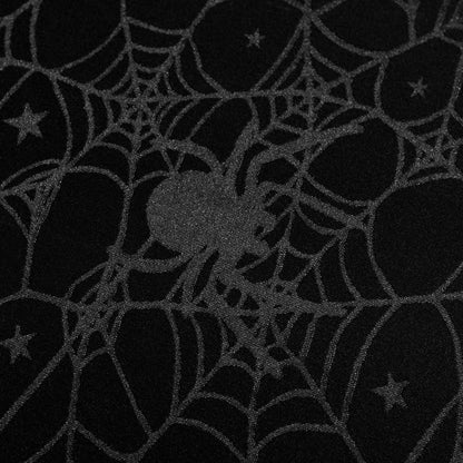 joybest Halloween Round Tablecloth - 60 Inch Black Spider Web Table Cloth Spillproof Fabric Table Cover for Dining Party, Halloween Decorations