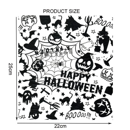 Suiwen 100pcs Halloween Wax Paper Sheet, Food Picnic Printed with Ghost, Spider, Pumpkin and Spiderweb, Greaseproof, Waterproof Dry Hamburger Liners Wrapping Tissue (Black)