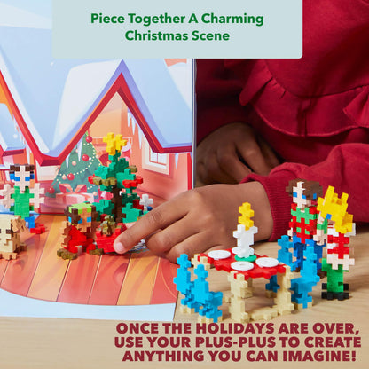 Plus Plus Christmas Advent Calendar 2025, 25 Kids Building Block Toys, Mini 3D Puzzle Kits, Fun Holiday Countdown Stem Gifts, 600 Pieces - Original