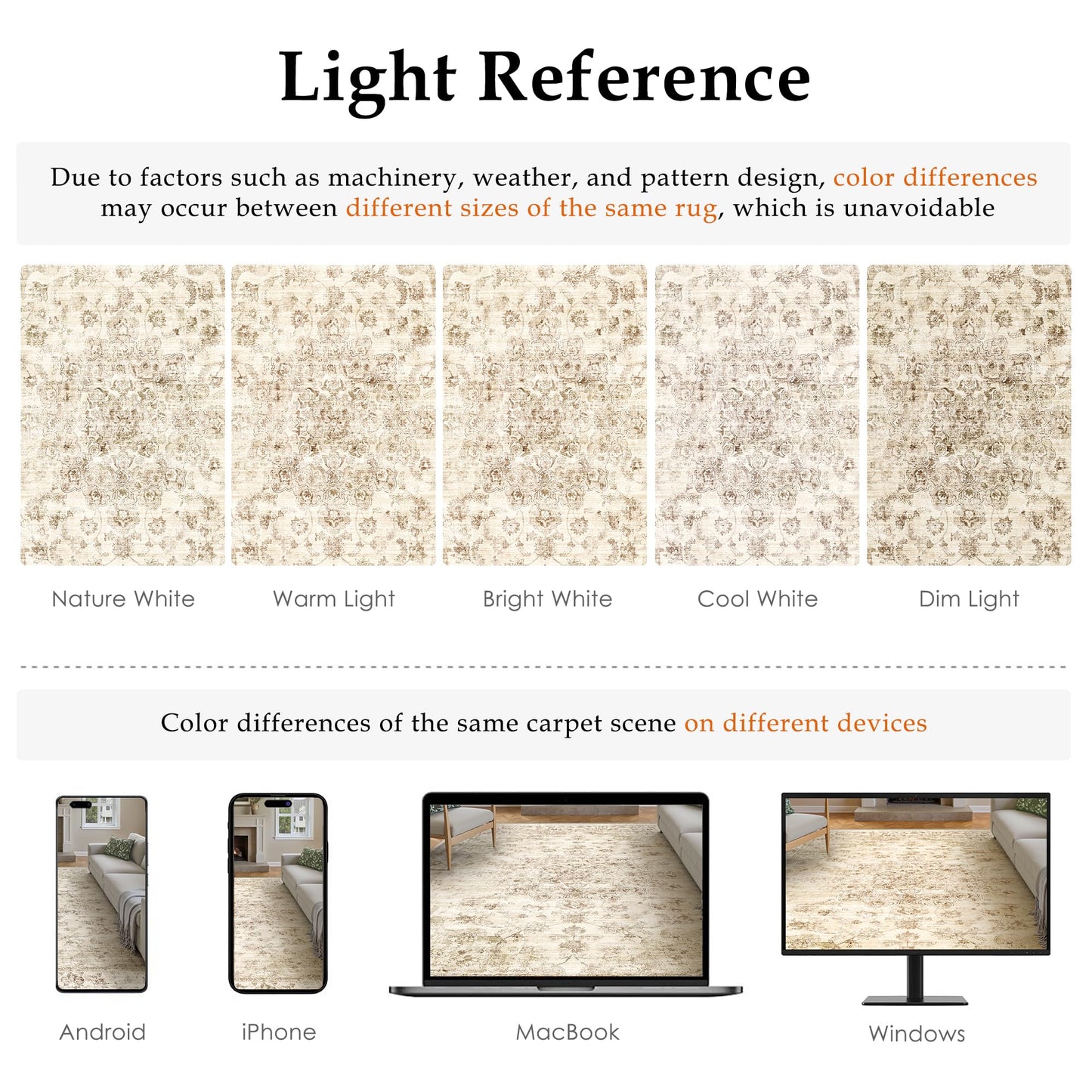 WondRg 3x4 Washable Neutral Area Rug Beige Vintage Entryway Office Carpet Non-Slip Soft Low Pile Farmhouse Throw Rug for Entrance Living Room Bathroom Dining Room