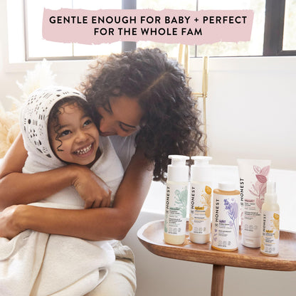 The Honest Company Foaming Bubble Bath | Gentle for Baby | Naturally Derived, Tear-free, Hypoallergenic | Lavender Calm, 12 fl oz