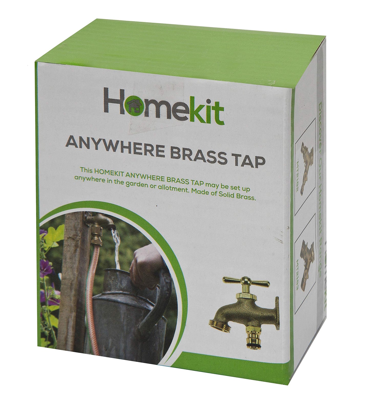 HOMEKIT Brass Hose End Tap – Outdoor Brass Tap, Allotment Taps, Outside Anywhere Taps for Convenient Water Access