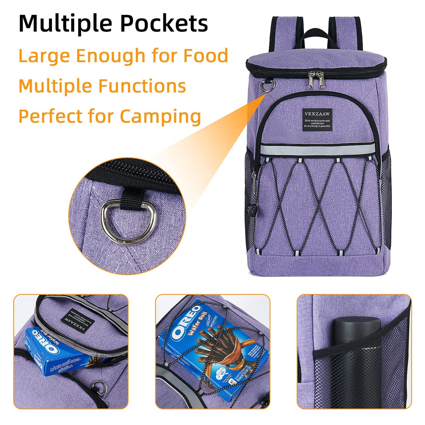 Backpack Cooler Backpack 26 Cans Insulated Leak Proof for Women Men Beach Camping Picnic Fishing Hiking Lunch Backpack Waterproof Cooler