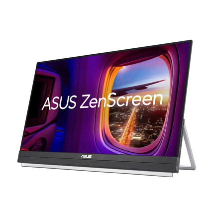 ASUS ZenScreen 16” Portable USB Monitor (MB169CK) - Full HD, IPS, Dual USB-C, Mini-HDMI, Eye Care, Flicker Free, Blue Light Filter, Anti-Glare Surface, 360° Kickstand, 3 yr Warranty