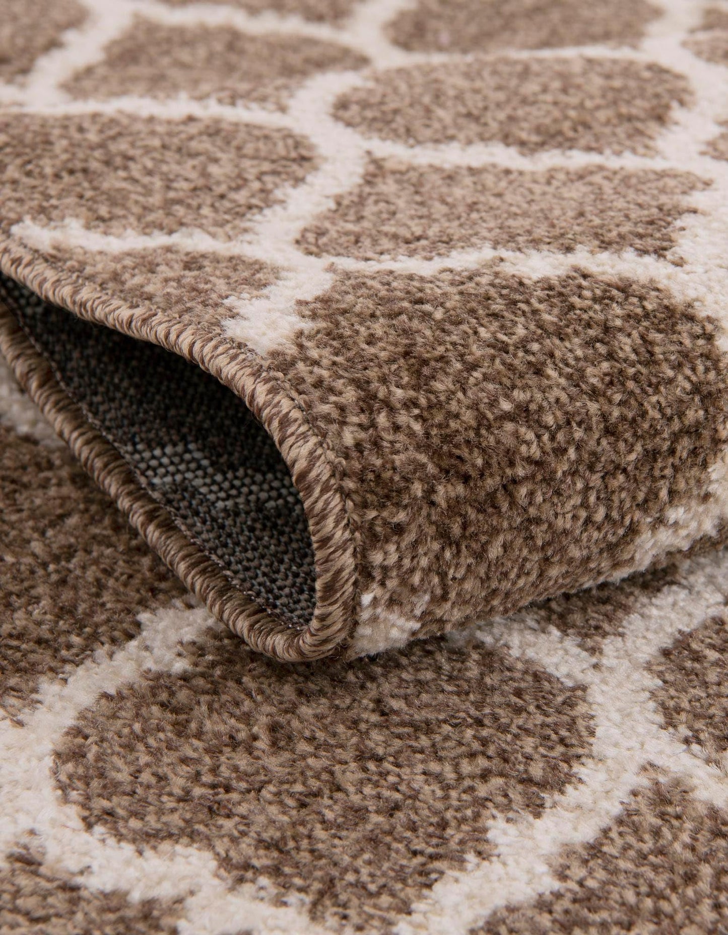 Rugs.com Lattice Collection Rug – 5' x 8' Brown Medium Rug Perfect for Bedrooms, Dining Rooms, Living Rooms