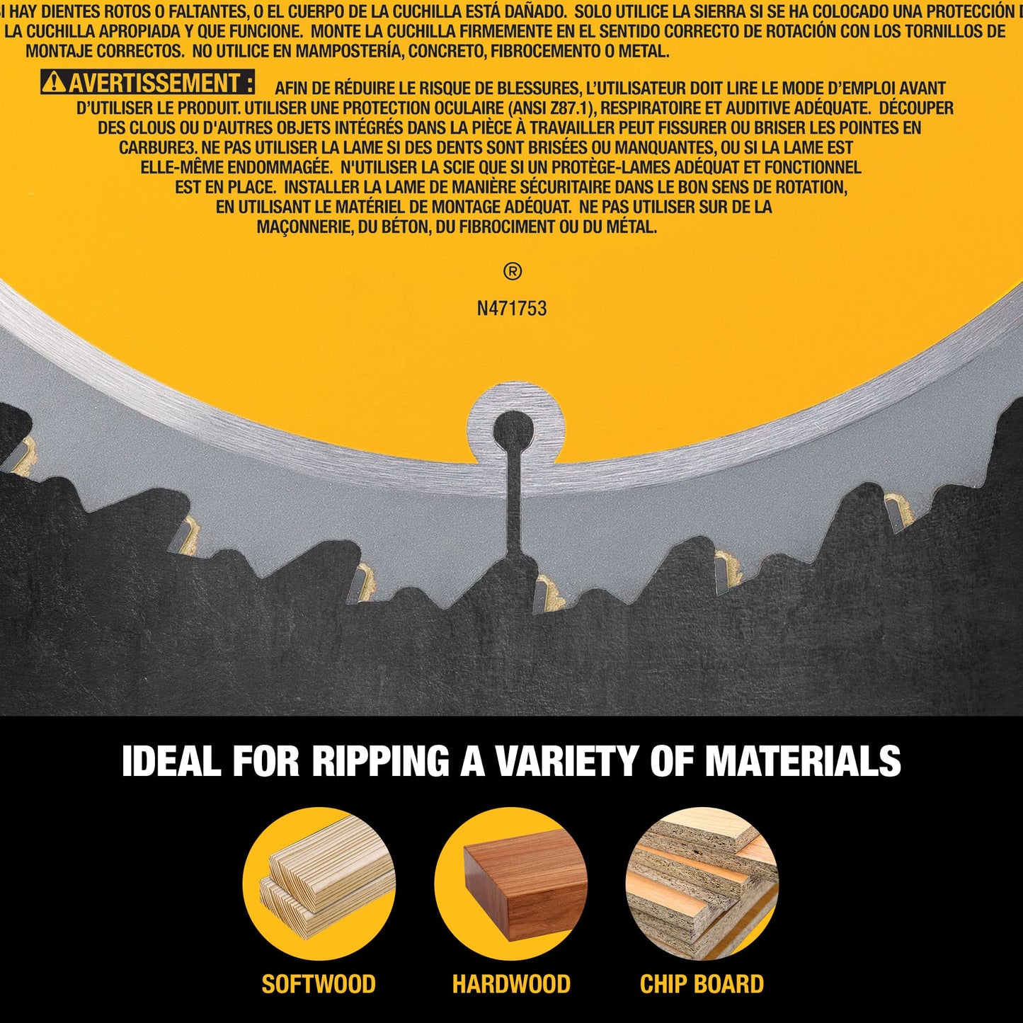 DEWALT 10-Inch Miter Saw Blades/Table Saw Blades, 2-Blade Combo, 60-Tooth & 32-Tooth Pack (DW3106P5)