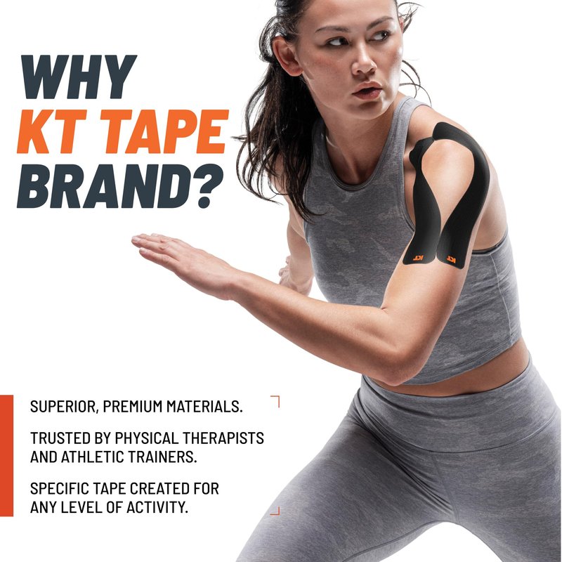 KT Tape, Original Cotton, Elastic Kinesiology Athletic Tape, 20 Count, 10” Precut Strips, Lime