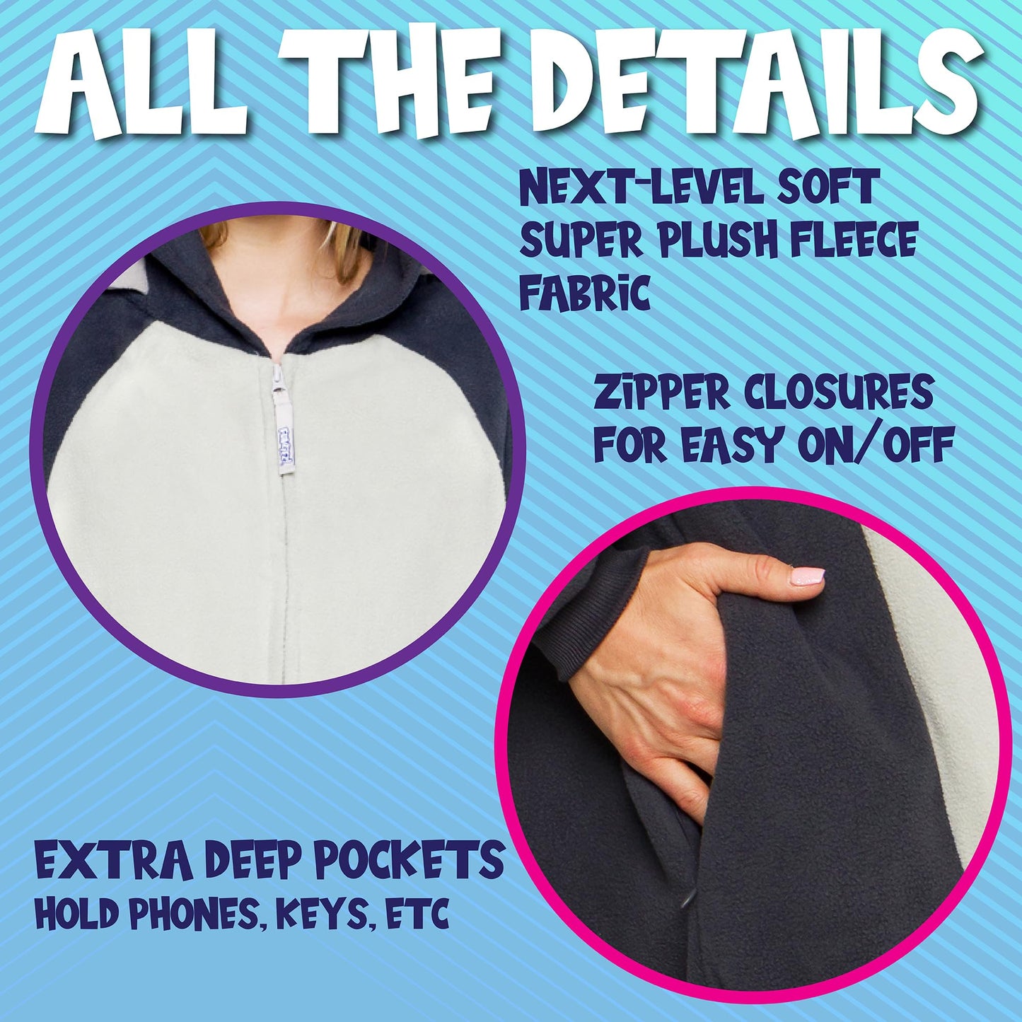 Funziez! Adult Onesie Halloween Costume - Animal Dinosaur Shark - Unisex Plush One Piece Cosplay Suit, Men and Women (Large, Triceratops Grey)