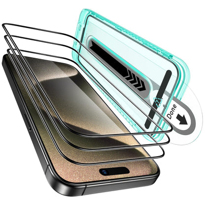 ESR 3 Pack for iPhone 16 Pro Max Screen Protector, [9H Hardness] [Military Grade Shatterproof] Tempered Glass Film with Flawless Fit Tray, HD Clear, Scratch Resistant