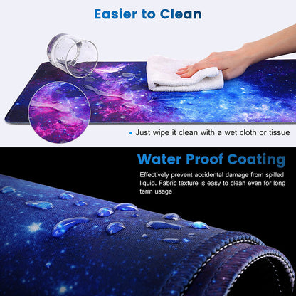 Gaming Mouse Pad, Large Mouse Pad XL 31. 5x11.8in, Big Extended Computer Keyboard Mouse Mat Desk Pad for Laptop with Stitched Edges, Waterproof Mousepad for Gamer Home&Office