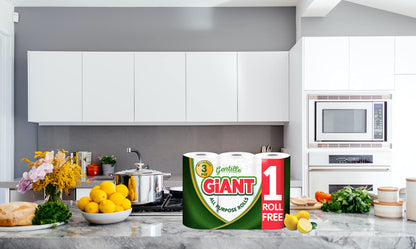 Gentille Giant 3 Ply Thickness Paper Towel | Extra Strong, Absorbent, Tough, Durable Kitchen Roll | Multipurpose Bulk Pack (18)