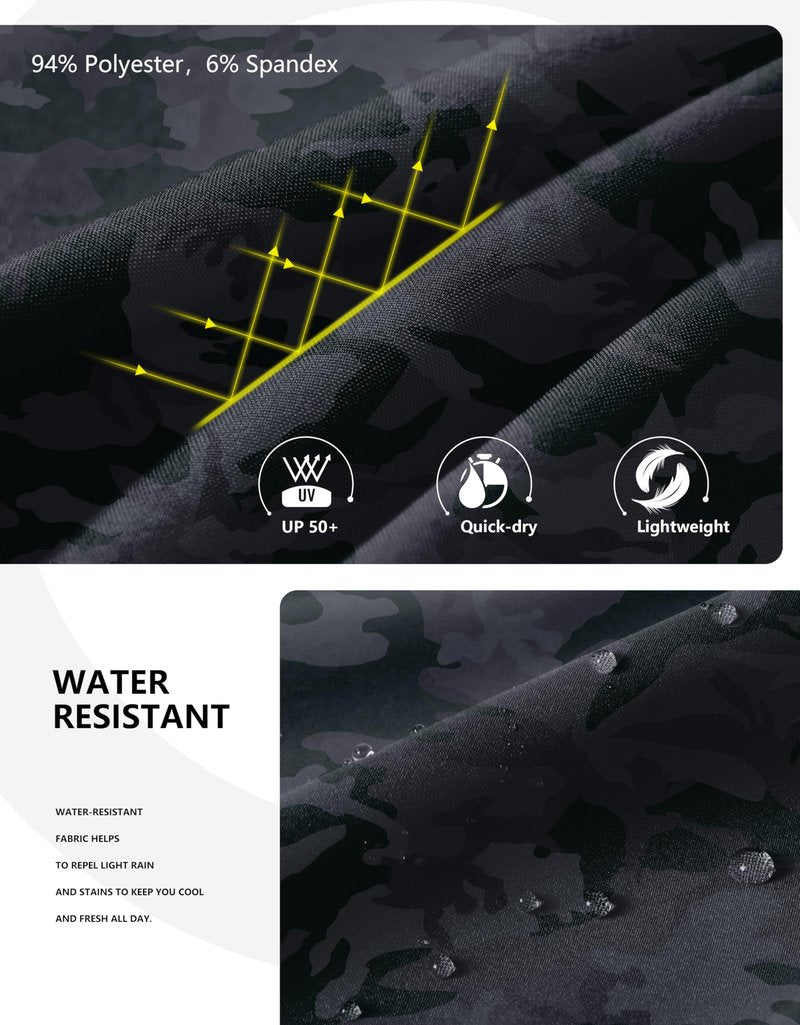 SANTINY Women's 5''/ 7''/9'' Hiking Cargo Shorts Quick Dry Lightweight Summer Shorts for Women Athletic Golf Zipper Pockets(GreyCamo_L)