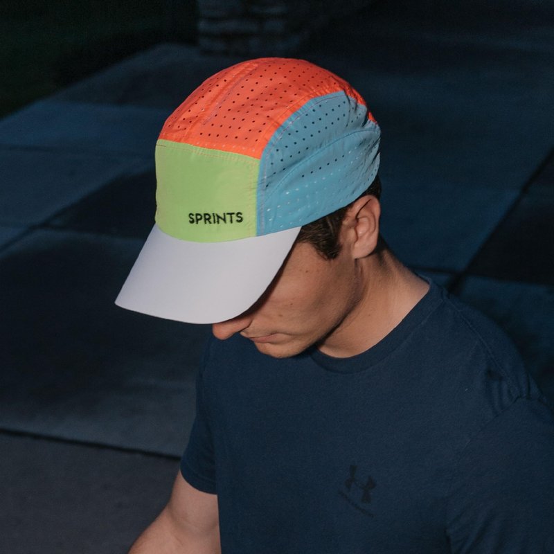 Sprints Race Day Performance HyperG Racing Cap | The Lightweight, Quick Dry, Running, Sport Hat, One Size, Unisex (Setting Sun Evaporated Ventilation)