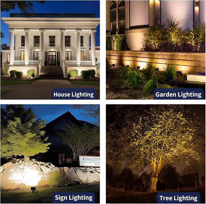 Gardenreet Low Voltage Wall Wash Lights - 7W 12V LED Landscape Flood Lights, IP65 Waterproof Angle Adjustable Wide Beam, Hardwired Aluminum Brown Outdoor for Garden Tree Patio Yard 10 Pack