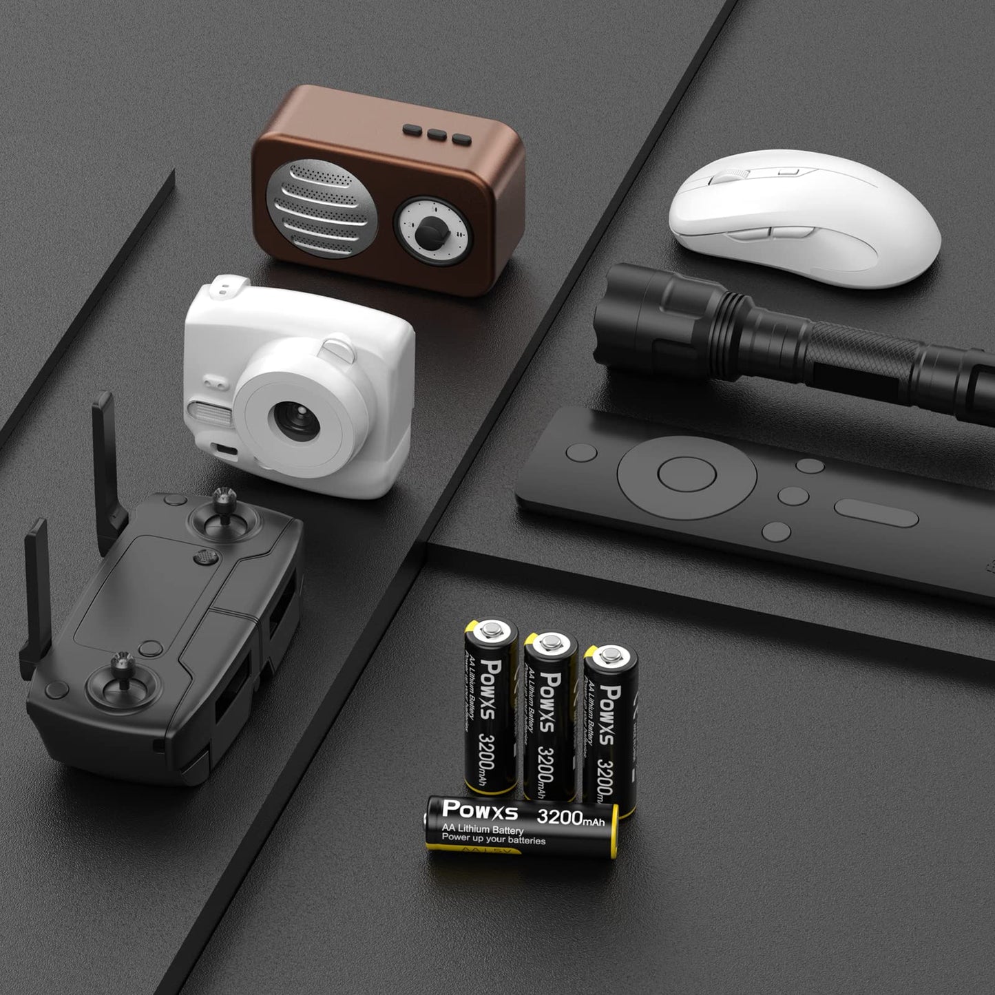 POWXS AA Lithium Batteries, 8Pack 1.5V Lithium Iron Double A Batteries 3200mAh Super Capacity for Blink Camera, Video Doorbell, Flashlight, Toys, Remote Control 【Non-Rechargeable】