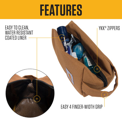 Carhartt Durable Travel Kit, Organize Essentials W/the Water Resistance Toiletry Bag