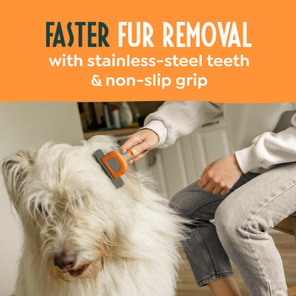Dog Grooming Comb - Undercoat Rake Dog Brushes for Shedding, Stainless Steel Dog Combs for Grooming, De Shedding Brush for Dogs, Eco Friendly Dog Brush for Short Hair and Fine Hair