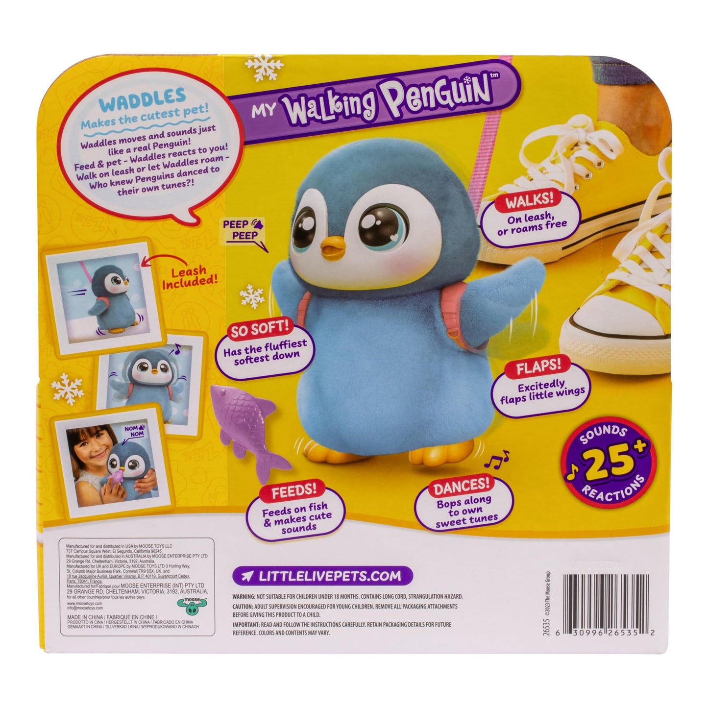 Little Live Pets My Walking Penguin - Waddles | Soft and Cuddly Interactive Toy Penguin That Walks, Dances and Flaps It's Wings. 25+ Sounds and Reactions. Batteries Included. For Kids Ages 5+.
