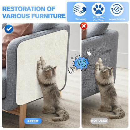 Cat Scratch Mat 5Pack,39.3"x15.7" Cat Scratching Mat Self-Adhesive Carpet Mat Trimmable, Cat Wall Shelves, Cat Scratcher Board,DIY Furniture Protecting Furniture Protector Sofa