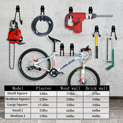 Remiawy Garage Hooks, 14 Pack Heavy Duty Garage Storage Hooks Steel Tool Hangers for Wall Mount Utility Hanger with Anti-Slip Coating for Garden Tools, Ladders, Bikes, Bulky Items