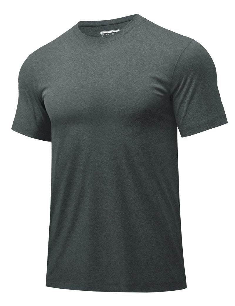 MAGCOMSEN Athletic Shirts for Men Short Sleeve Dry Fit Workout Shirts Moisture Wicking Gym Exercise Performance Shirt Dark Grey, XL