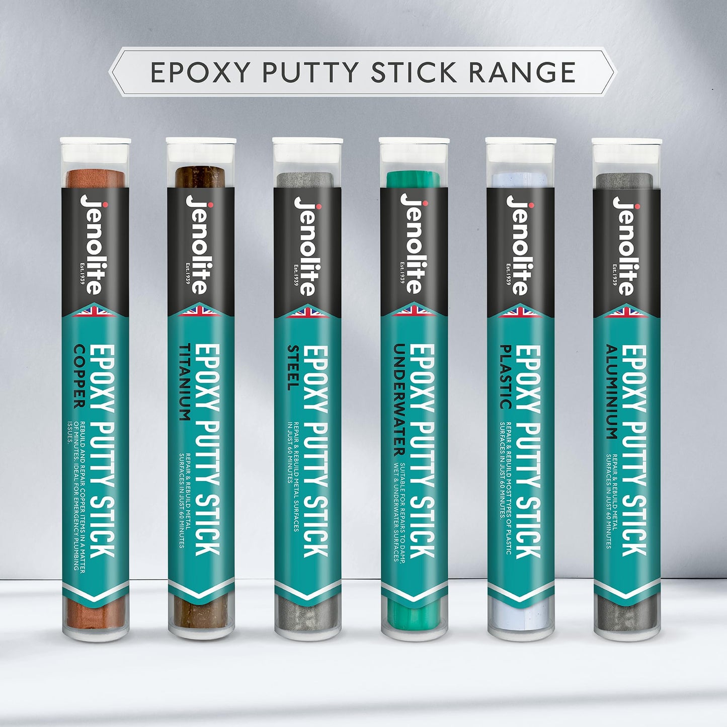 JENOLITE Epoxy Putty Repair Stick | UNDERWATER | 112g (7 Inches) | Apply Underwater | Ideal For Hot Tubs, Spas, Swimming Pools, Boats & More | Excellent as Plumbers Putty & Pipe Repair Epoxy Filler