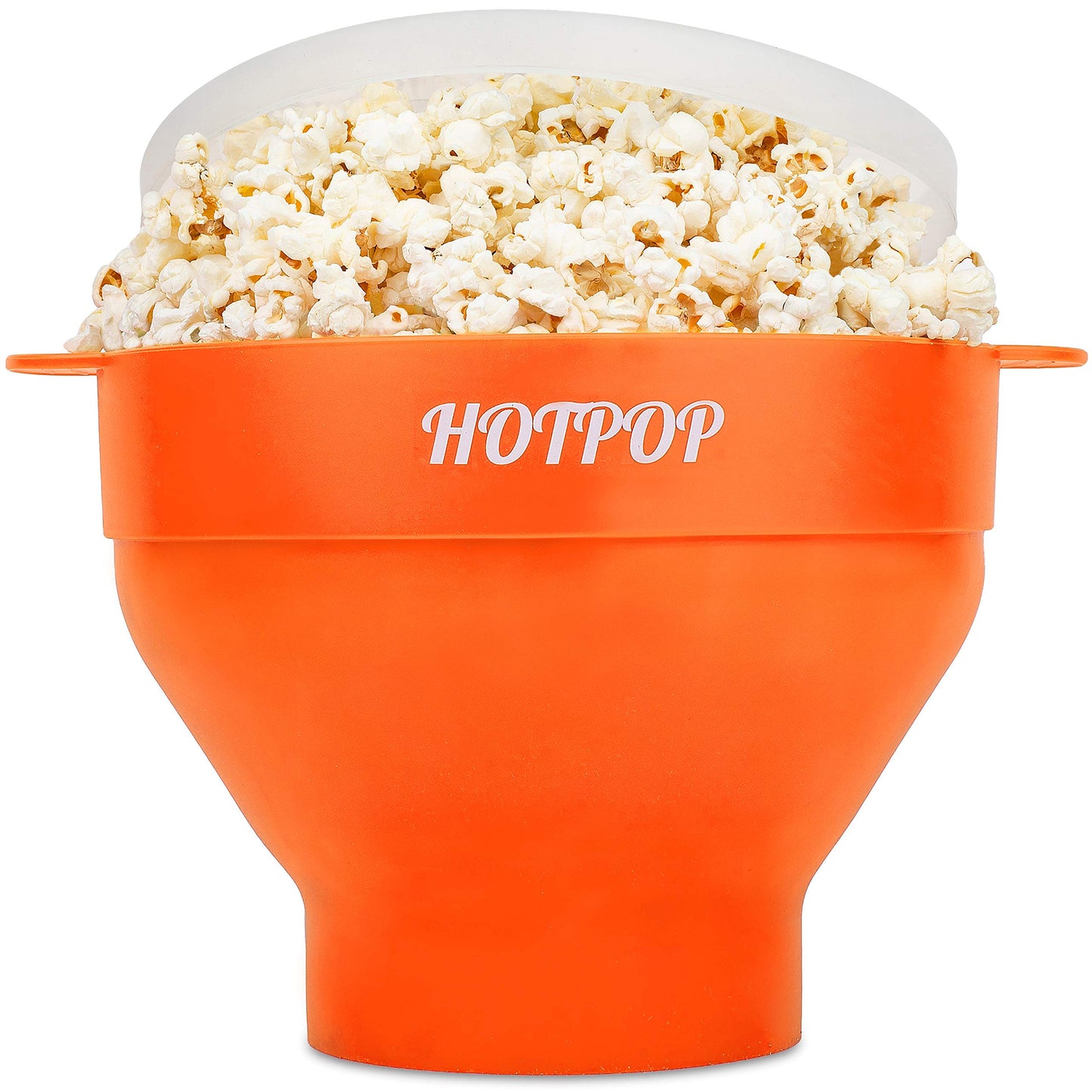 The Orginal HotPop Silicone Popcorn Maker - Microwave Popcorn Popper with Handles - Collapsible Bowl, Heat-Resistant, Easy to Clean, Ideal for Family Movie Nights, 15-Cup Capacity - Red