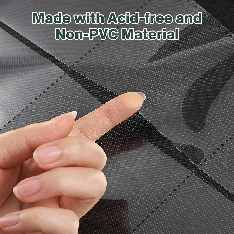 Toploader Binder, Holds 360 Toploaders, 100 Toploaders INCLUDED, 9-Pocket PU Cover Top Loader Binder for 3" x 4" Rigid Toploader, Ringless Double-Sided Toploader Card Binder for TCG, Sport Cards