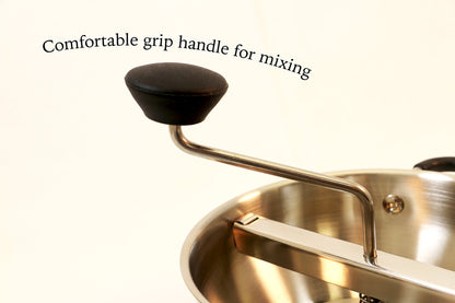 ExcelSteel Food Mill W/3 Grinding Sizes, 17" x 8.25" x 3.75", for Versatile Textures in Soups, Sauces, and Foods, Medium