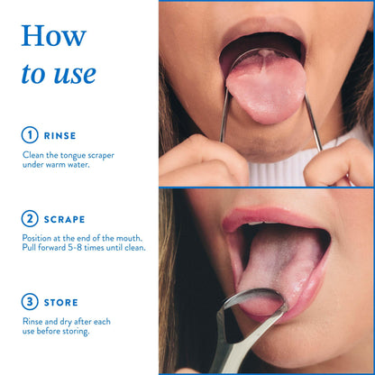 Mouthology Tongue Scraper for Adults (2 Pack), Reduce Bad Breath, Metal Tongue Scraper, Tongue Cleaner, Tongue Scraper, Stainless Steel Tongue Scraper, Tongue Cleaner for Adults, Tongue Scrubber