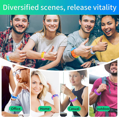 100Pcs Pop Bracelet, Party Favors for Kid, Pop Wrist Strap Fidget Toys Pack ,Fidget Toys for Girils Boys, as Gifts for Easter Chrismas,Classroom Prizes for Students