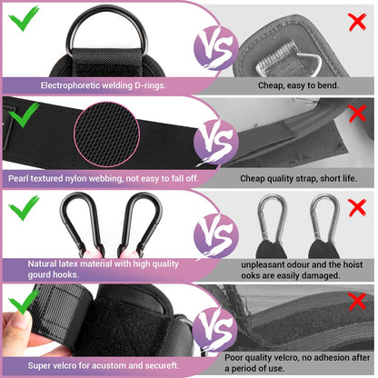 Ankle Resistance Bands With Cuffs for Working Out, Kickbacks, Hip, Leg and Glute Exercise - Training Poster Included - for Women